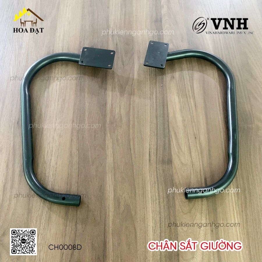 Chân sắt giường Vinahardware kích thước 354x207x21mm , sơn đen mờ - VNH354207L