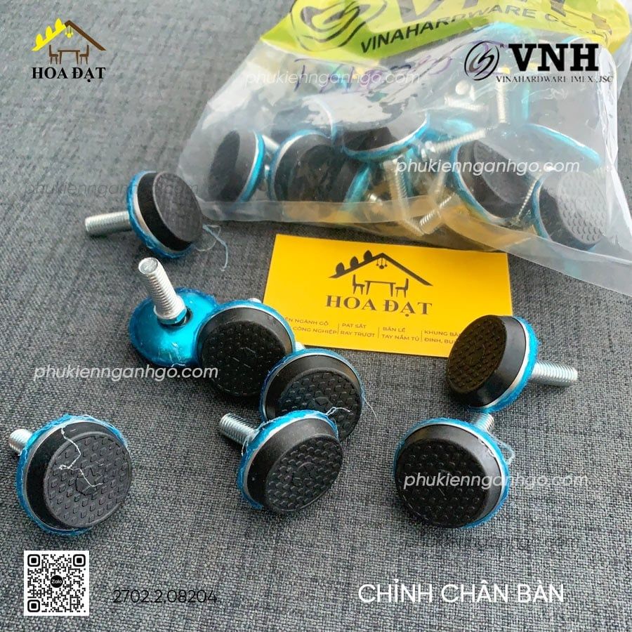 Chỉnh chân bàn đế Vinahardware inox 15x32, bulong xoay tròn 8x20 VNH TA1035I-TA1035I