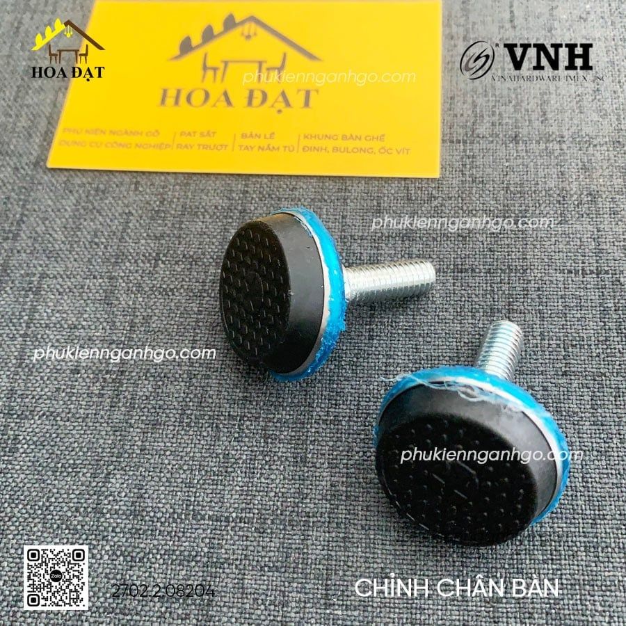 Chỉnh chân bàn đế Vinahardware inox 15x32, bulong xoay tròn 8x20 VNH TA1035I-TA1035I