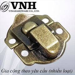 Khóa móc gài then cửa bàn cờ cổ Vinahardware, màu vàng, trắng KT044-KT044
