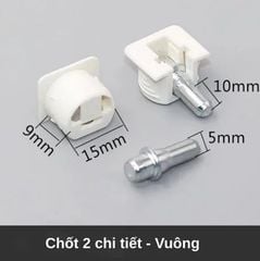 Chốt đỡ kệ liên kết U nhựa, màu trắng Vinahardware CC099UN-CC099UN