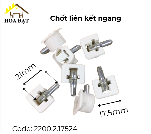 Chốt liên kết ngang Vinahardware màu xám loại 17.5x21mm - CC17521UN