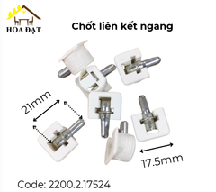 Chốt liên kết ngang Vinahardware màu xám loại 17.5x21mm - CC17521UN