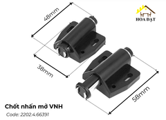 Chốt nhấn mở Vinahardware loại 38x48mm, màu đen - PO6639-PO6639