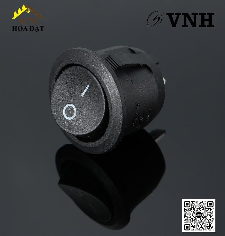 Công tắc đèn led 3 chân Vinahardware, màu đen - VNH122024B
