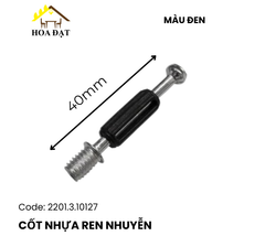 Cốt nhựa đen ren nhuyễn 40mm - CC0013C15