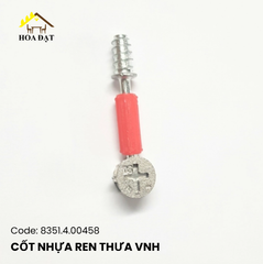 Cốt nhựa Vinahardware loại 45mm ren thưa, nhựa đỏ CC0013C45-CC0013C45