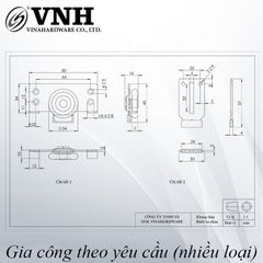 Bánh xe cửa lùa Vinahardware CT626-CT626