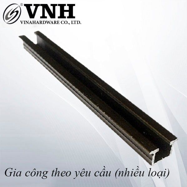 Ray nhôm cửa lùa UV Vinahardware màu nâu, loại mỏng-V2000M