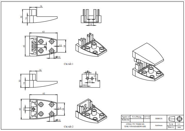 Kẹp kính để bàn - H0001T