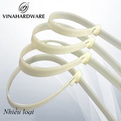 Dây rút nhựa Vinahardware kích thước 8x12x300mm, không tháo được, màu trắng - DR812300