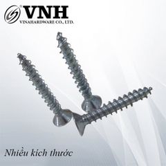 Vít đầu bằng răng nhuyễn Vinahardware loại M6, màu trắng-ZS625SN