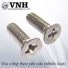 Bulong đầu côn bake Vinahardware loại M4, M5, M6, M8 màu trắng-HSS520BK