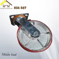 Bánh xe PU Gang, càng M6 Vinahardware, không khóa - CTPU130KK