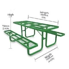 Bộ ghế công viên ngoài trời Vinahardware - VNH1800750X