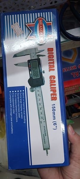 Thước kẹp điện tử Vinahardware loại 150mm, màu đen - THUOCKEP