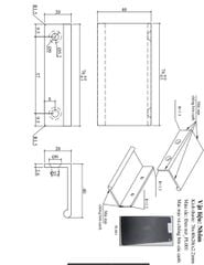 Tay nắm nhôm hình L Vinahardware, sơn đen - HD5776B