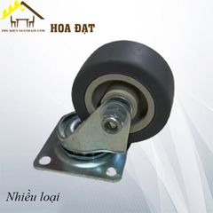 Bánh xe tủ nhựa Vinahardware, đế vuông, không khóa, màu xám - CT10X50