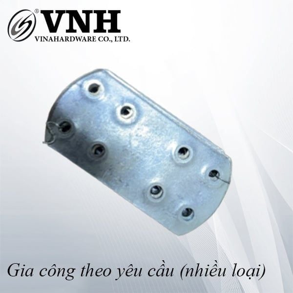 Pat ( Bas) sắt 8 lỗ Vinahardware kích thước 100x45x2mm, màu trắng - BVS100452-BVS100452