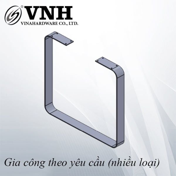 Khung chân bàn sắt vuông Vinahardware, sơn đen mờ - VNH71040B
