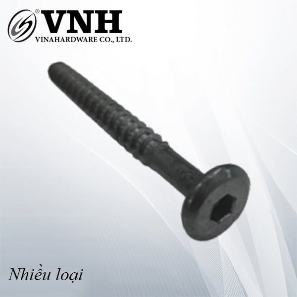 Vít gỗ lục giác chìm M6 Vinahardware, bảy màu - VGLGC660P