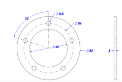 Long đền xi trắng 49x82x3mm - LD49823-LD49823