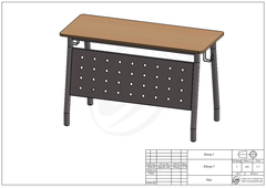 Bộ bàn giáo viên, sơn xám - VNH110400X