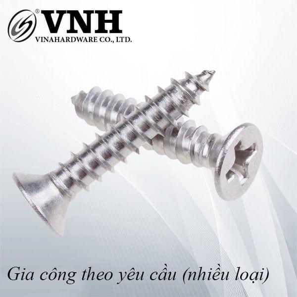 Vít đầu bằng răng nhuyễn Vinahardware loại M3, M4, M5, M7 inox 304 - HDSB329-ZS420I