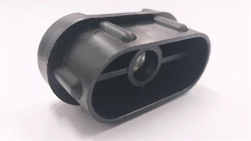 Khuôn nhựa chân đế nhựa hình Oval tăng chỉnh chân bàn Vinahardware kích thước 30x60mm - TA3060K