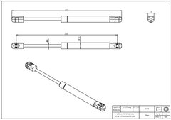 Ben hơi dài 270mm, đầu nhựa-P60T