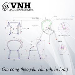 Gia công khung ghế 784x526x439mm, sơn đen - VNH784526-VNH784526