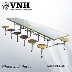Bàn ghế dài căng tin inox 304 Vinahardware - VNH083124