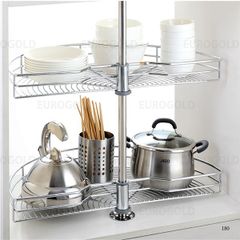 Mâm xoay inox 304 mở 1/2 kích thước 800mm, nam dẹt - SP12800D-SP12800D