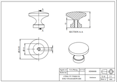 Tay nắm tròn 25x25mm - HDHK139-HD0080S