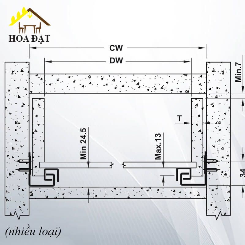 Ray âm giảm chấn 2 tầng, có khóa-UDS0247250LZ1