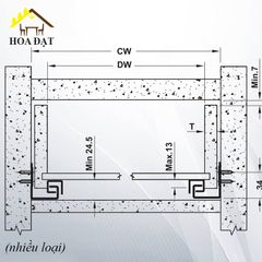 Ray âm giảm chấn 2 tầng, có khóa-UDS0247250LZ1