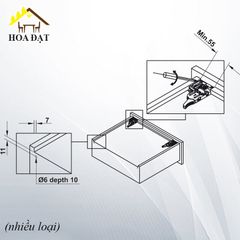 Ray âm giảm chấn 2 tầng, có khóa-UDS0247250LZ1