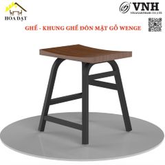 Khung ghế đôn sắt Vinahardware sơn đen tĩnh điện VNH