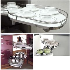 Giá kệ để chén dĩa mâm xoay hình lá nhiều loại VNR000123