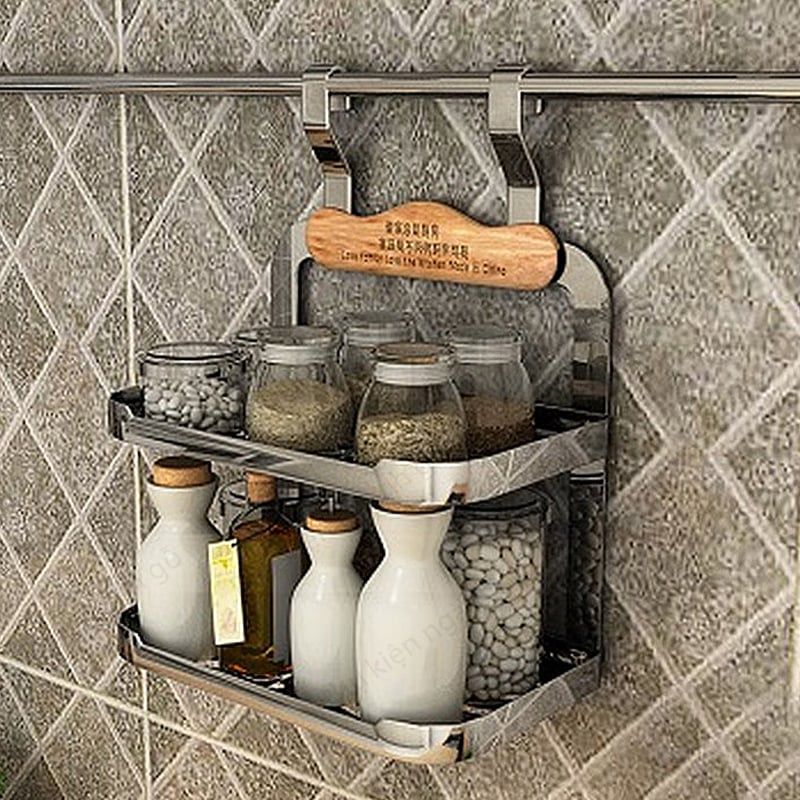 Giá treo ngoài gia vị 2 tầng Inox 304 VNR VNH002625-VNH002625