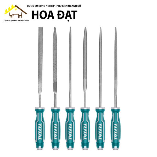 Bộ 6 Giũa Sắt TOTAL THT91462 (140mm) – Dụng Cụ Gia Công Kim Loại Chuyên Dụng
