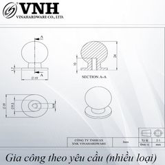 Tay nắm tủ loại Gù bi màu trắng Vinahardware - HD1010I
