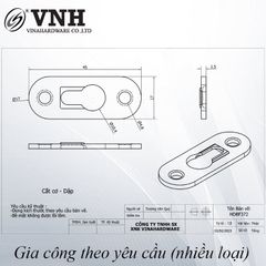 Pat (bas) sắt móc treo Vinahardware, xi mạ kẽm 45x17mm - P9828