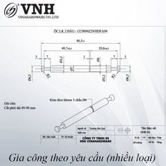 Ốc liên kết 7mm Vinahardware, có vòng, kích thước 19*34mm VNH CC0094Z29-CC0094Z29