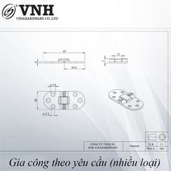 Bản lề lá bán nguyệt Vinahardware, màu giả cổ - H0012C - HDHI80