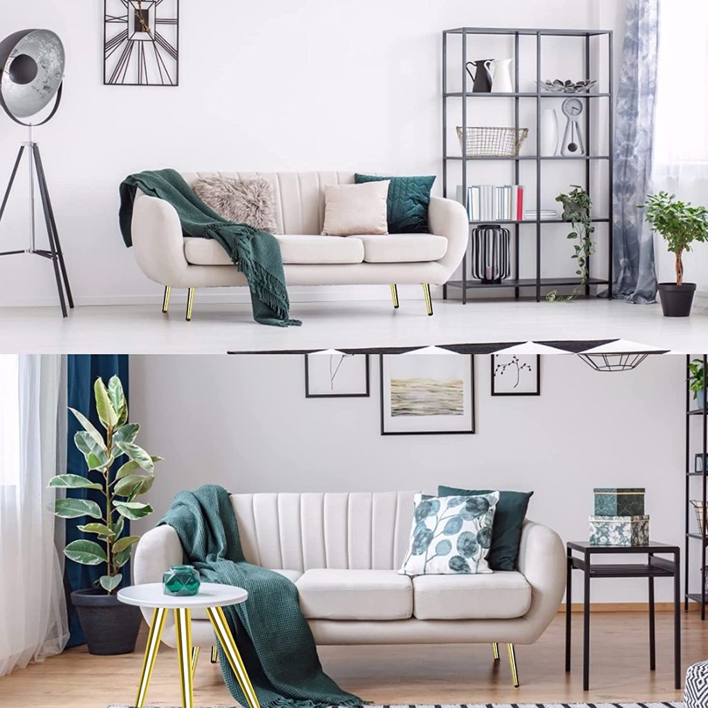 Chân côn ghế sofa Vinahardware, màu vàng gold - Nhiều kích thước - Loại thẳng - Loại Nghiêng VNH250S