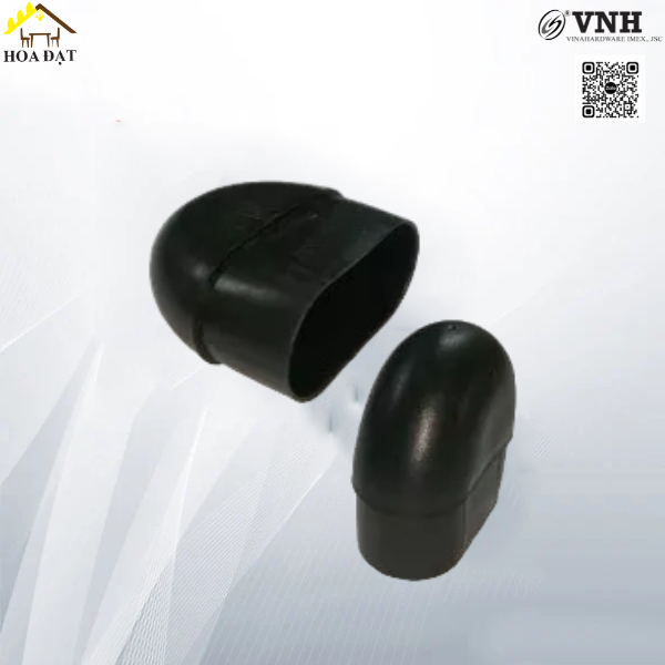 Nút nhựa oval Vinahardware loại30x60mm, màu đen - NN3060B
