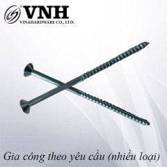 Vít đầu bằng răng nhuyễn Vinahardware loại M6, màu trắng-ZS625SN