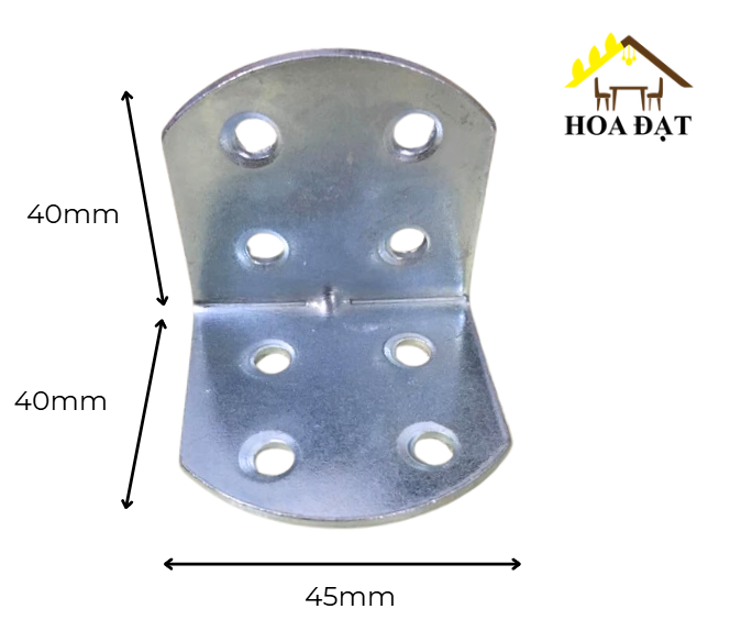 Pat ( Bas) ke vuông 8 lỗ Vinahardware loại 45x40 màu trắng BV4540Z-BV4540Z