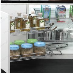 Giá kệ để gia vị thực phẩm loại mở cánh và âm tủ dạng nan bên trái VNH002338VNR (Bộ)